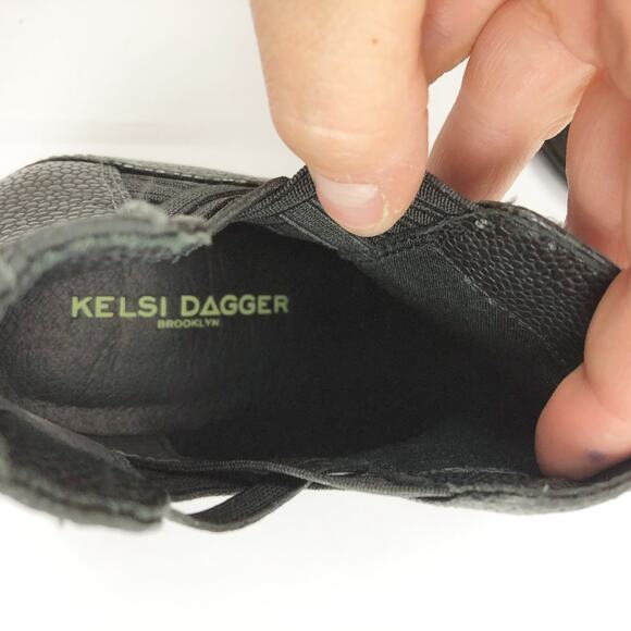 KELSI DAGGER Women's Elsewhere Ankle Boot Size 6 Black Leather Block Heel NWOB - Picture 12 of 12